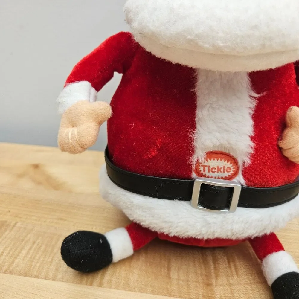 WORKS Tekky Toys 2007 Tickle Santa Claus Animated Plush Laughing VIDEO Christmas